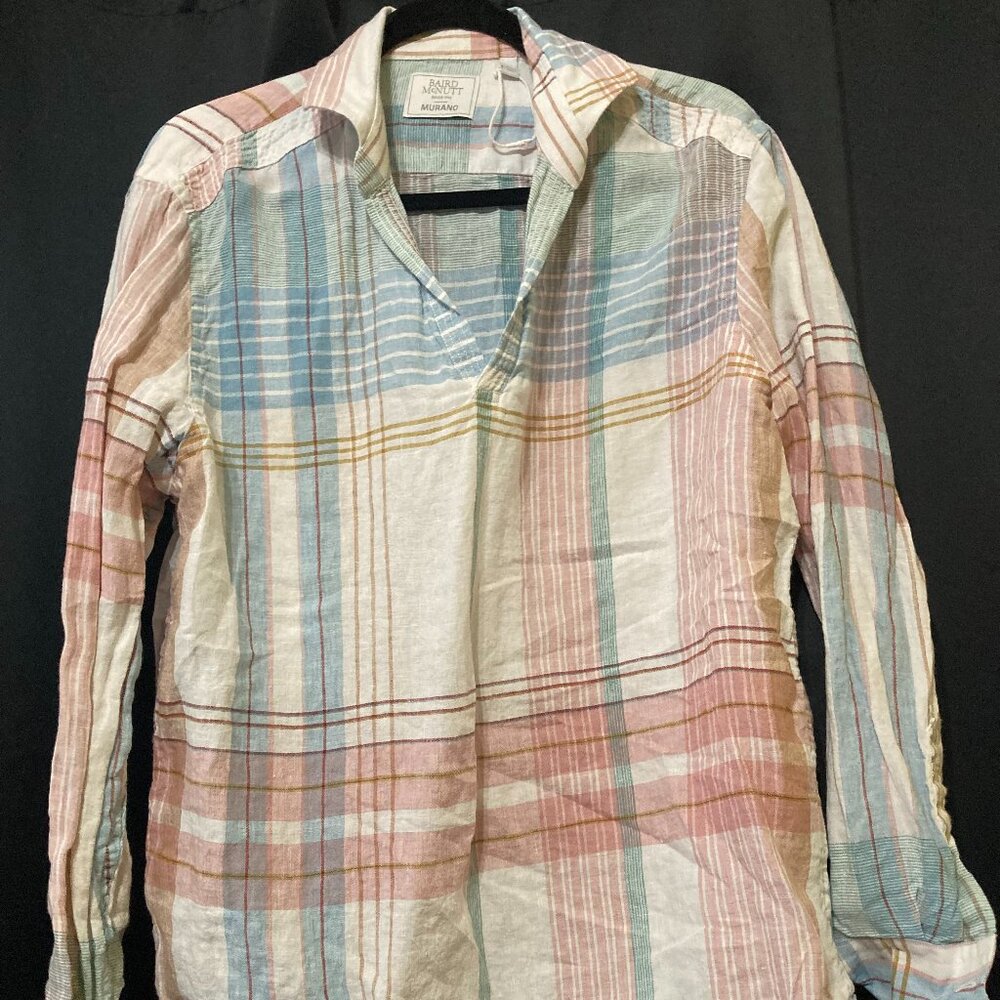 Baird McNutt Murano Plaid LS Linen